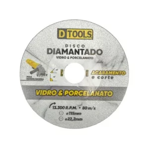 Disco Diamantado  Vidro/porcelanato 115mmx22 - Dtools