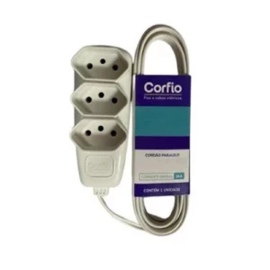 Extensão Pp Plano 3 X 0,75mm - 10 Metros - Branca - Corfio