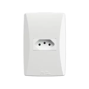 Tomada 2p+t 20a/250v  Horizontal com Placa Petra - Mectronic