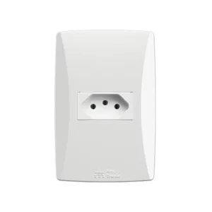 Tomada 2p+t 10a/250v Horizontal com Placa Petra - Mectronic