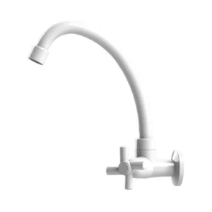 Torneira  Abs Injet Parede Bica Móvel 1167 C31 Branca - Real Metais