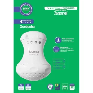 Ducha Gorducha 4 Temperatura 5450w 127v Branca - Zagonel - Imagem 4