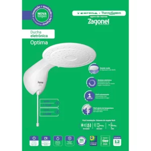 Ducha Optima Eletrônica 7700w 220v Branca -zagonel - Imagem 5