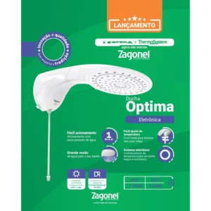 Ducha Optima Eletrônica 7700w 220v Branca -zagonel - Imagem 6