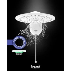 Ducha Optima Eletrônica 7700w 220v Branca -zagonel - Imagem 7