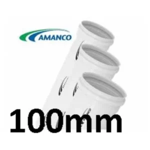Tubo Pvc para Esgoto 100mm X 6m Branco Amanco - Imagem 1