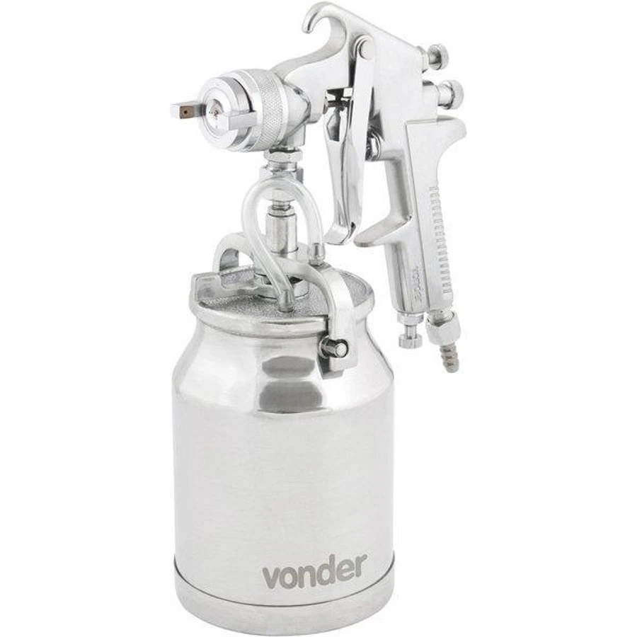 Pistola para Pintura com Caneca em Alumínio Tipo Sucção Psv 100 - Vonder