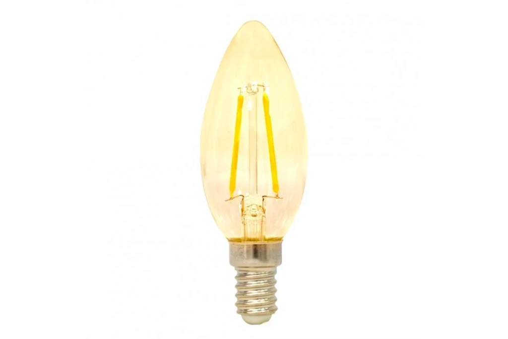 Lâmpada Led Vela com Filamento E14 2w 127v 2200k âmbar