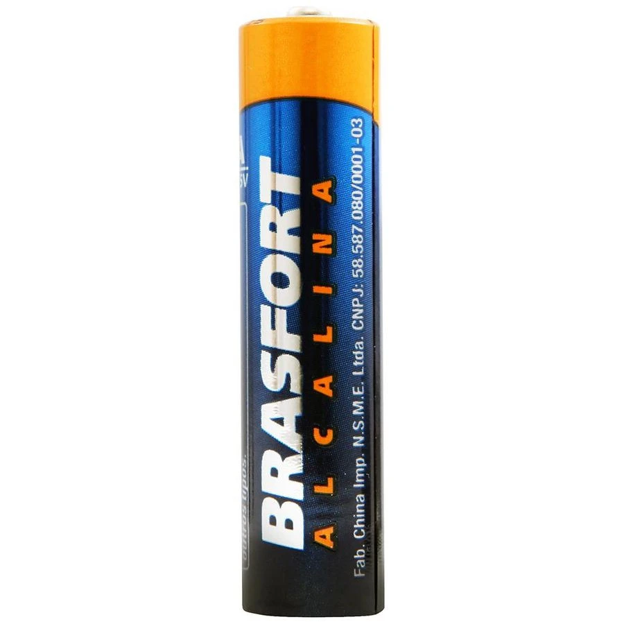 Pilha Alcalina Palito Aaa Brasfort 1,5v com 2 Peças 6300 Blister - Brasfort