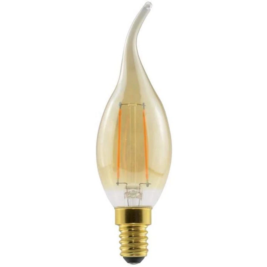 Lâmpada Led âmbar Filam Chama Lon 2,5w 2000k E14/e27 Bico Torto - G-light