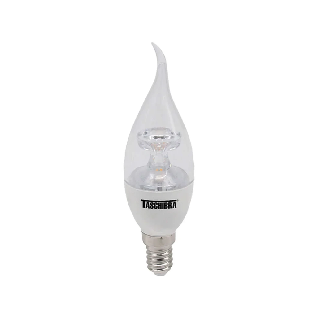 Lâmpada Led Vela Bico Torcido Tvl 25 / 3w 2700k E14  com Adapt. E27