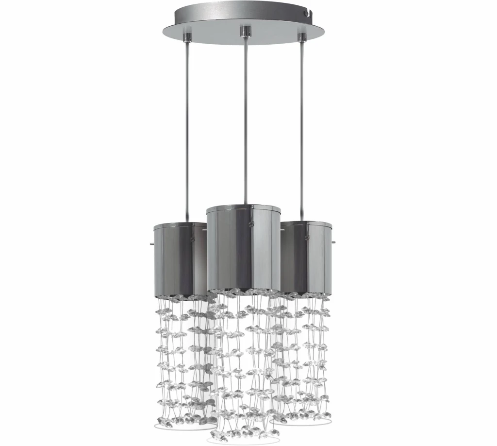 Pendente Cristal Fall Cromado 3xgu10 G Light