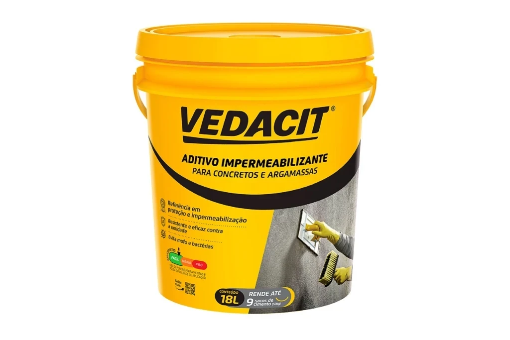 Aditivo Impermeabilizante para Concreto e Argamassa Vedacit Branco 18 Litros