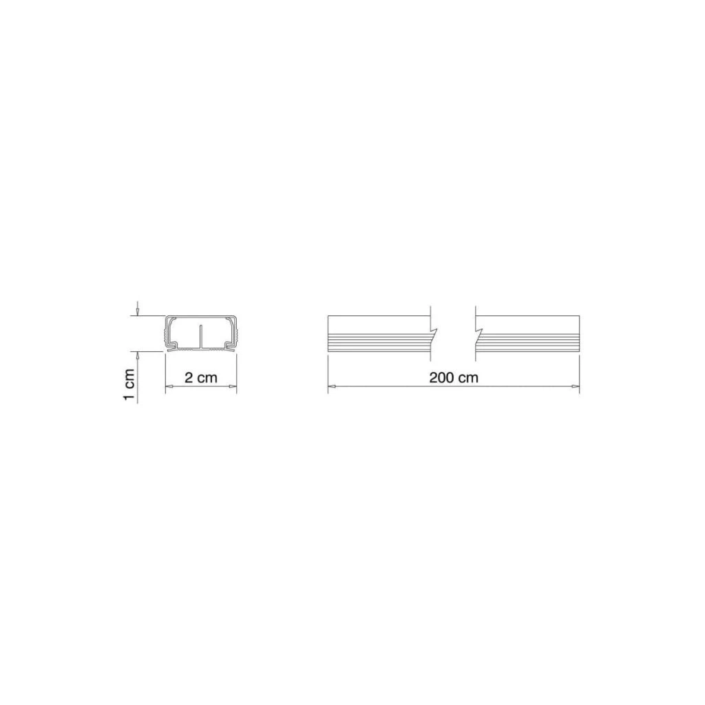 Canaleta com Divisoria 20x10x2000 Mm Tramontina Branca