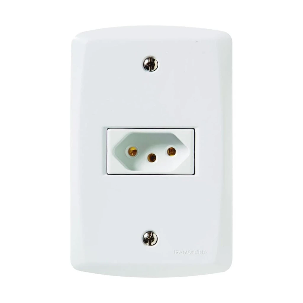 Tomada Simples 4x2 2p+t Nbr 20a 250v 57145/013 Branca Tramontina