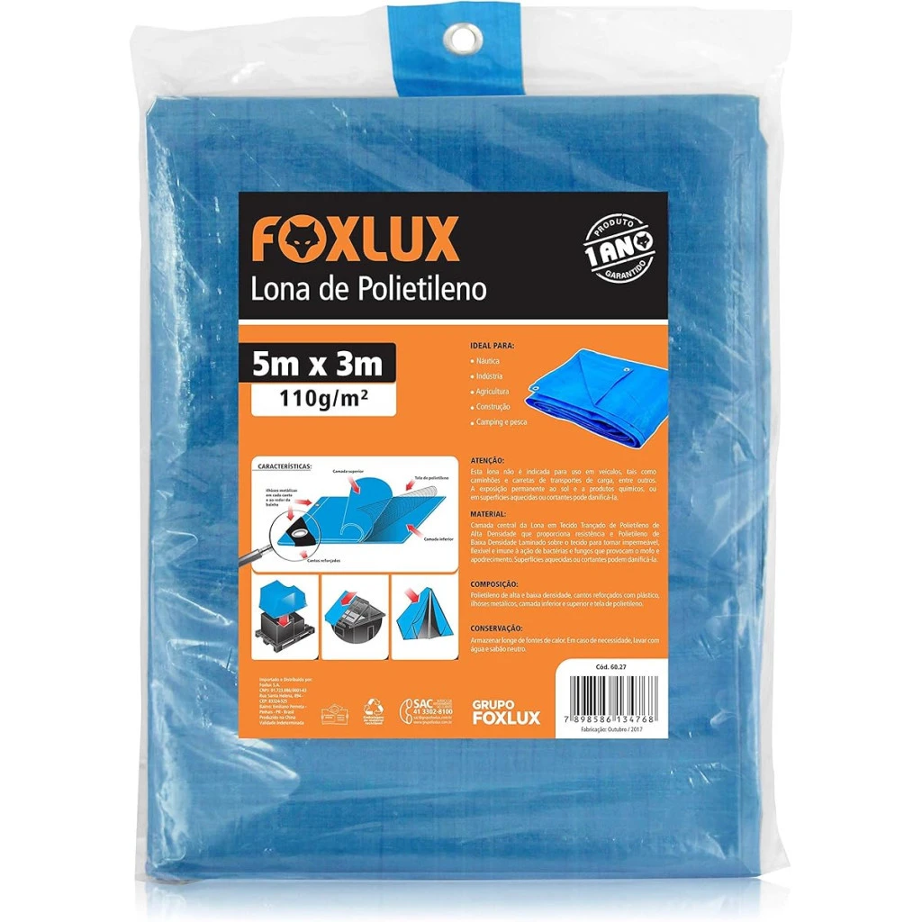 Famastil Lona de Polietileno Azul 5x3