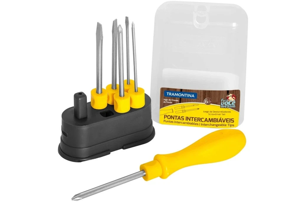 Jogo Chaves de Fenda e Philips com 6 Peças