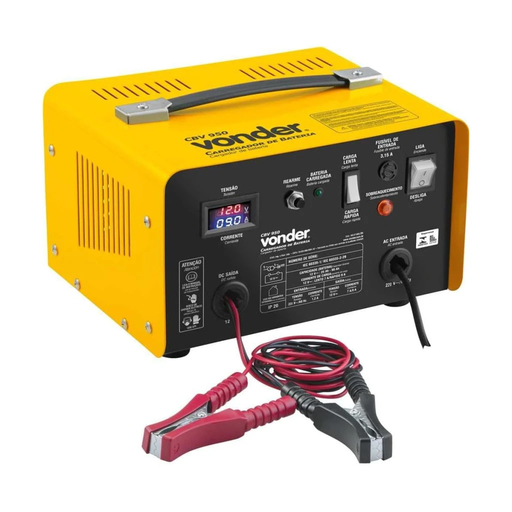 Carregador de Bateria Portátil 12 Volts - Cbv950