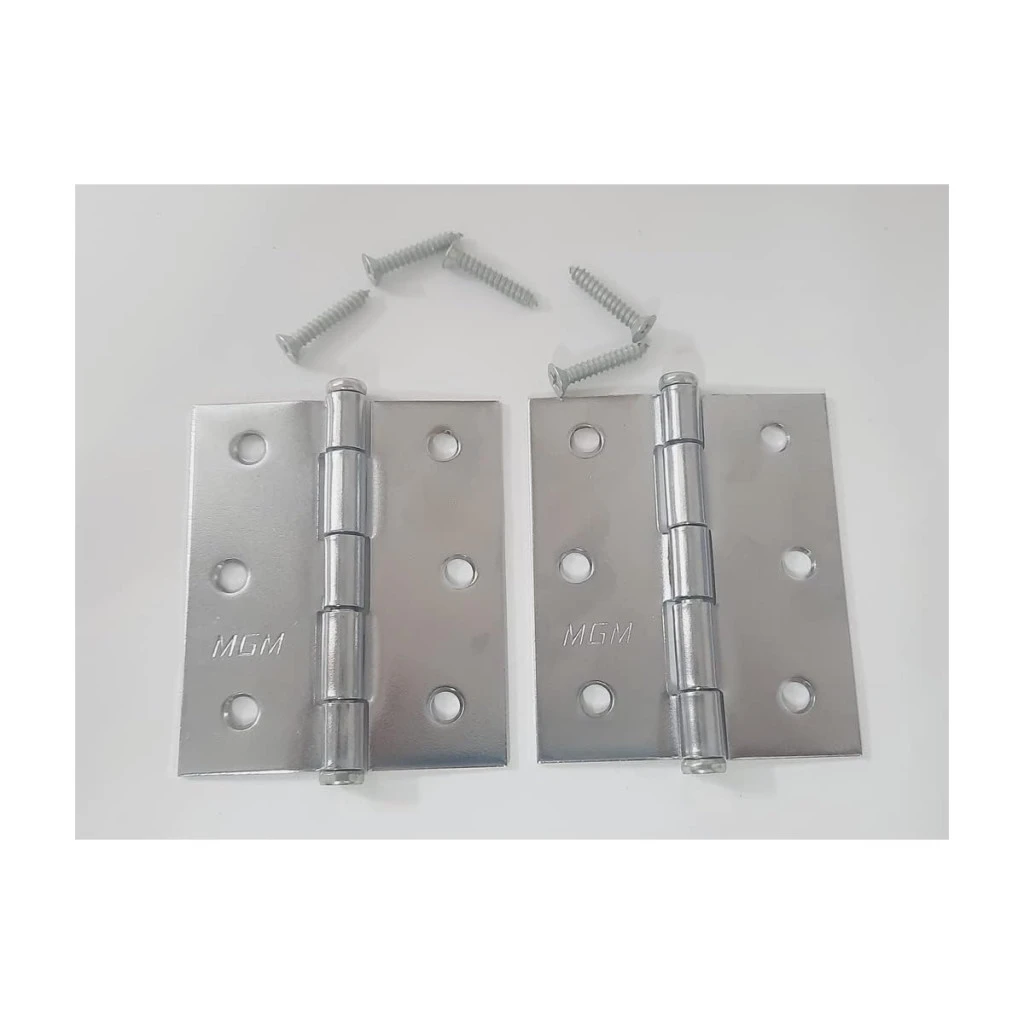 Dobradiça Mgm 3 Unidades 3x2,5 Polegadas C/parafusos Cromado