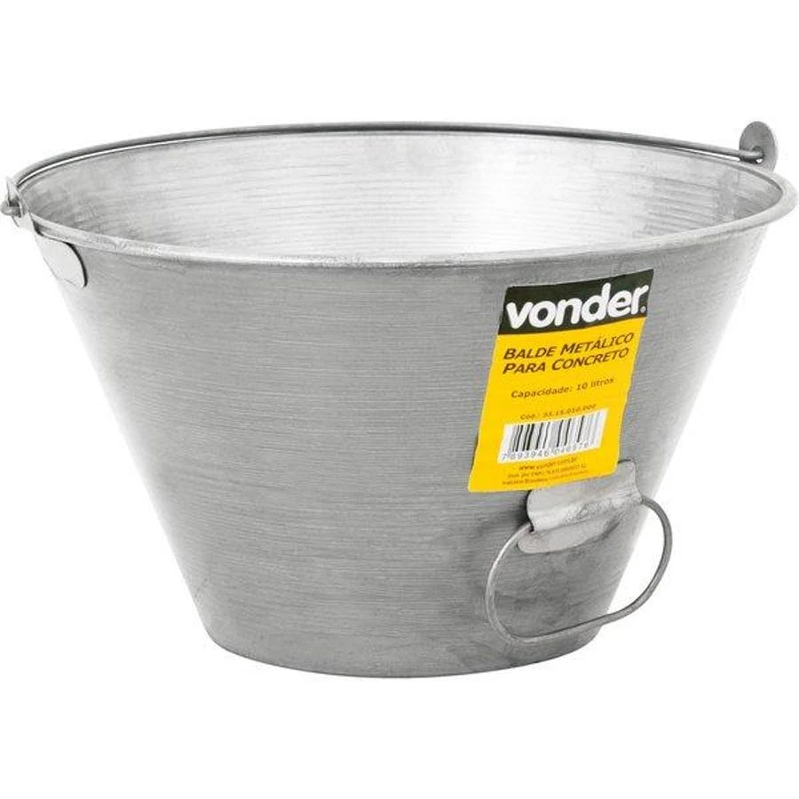 Balde Metálico para Concreto 10l - Vonder