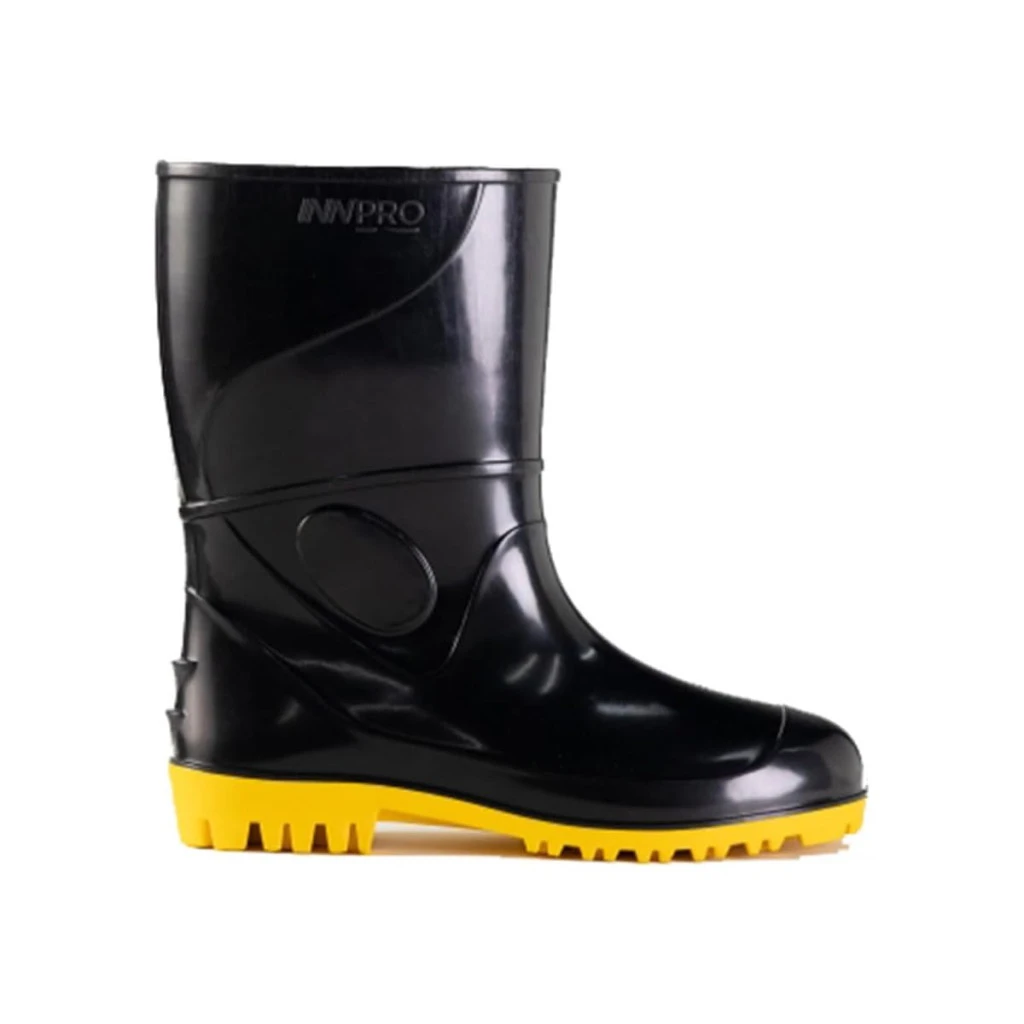 Bota Impermeável Preta Solado Amarelo - Innpro