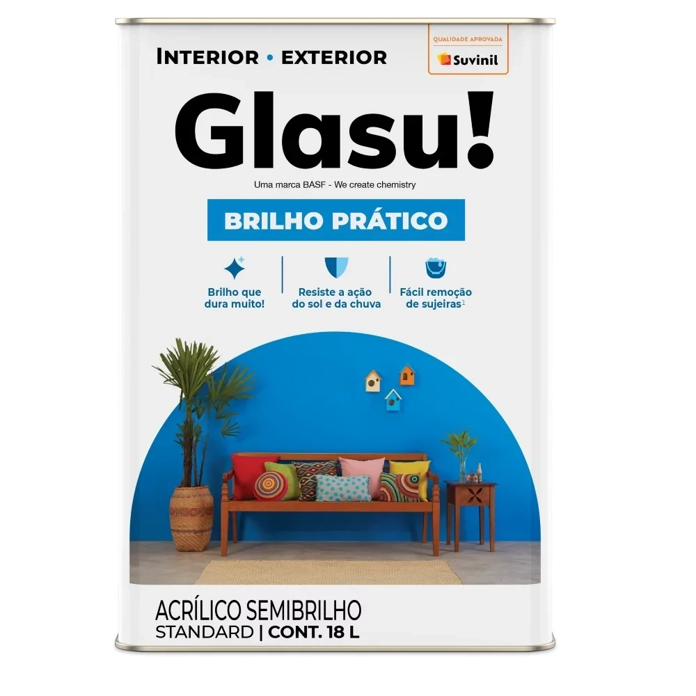 Glasu Acrílico Semibrilho Branco 18l