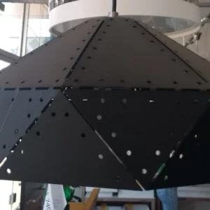 Pendente Metal Pontilhado Preto 32cm