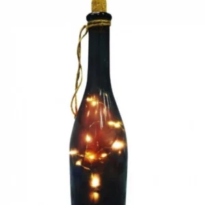 Luminaria Led Decor Garrafa Fume Pilha 3000k Ttaschibra