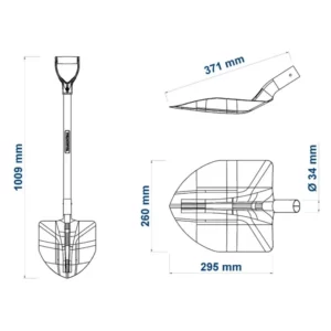 Pá de Bico com Cabo de Madeira 71cm Natural - Imagem 3