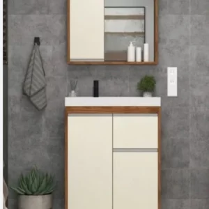 Kit Balcao Cewal 60cm Ref.670 (amendoa/off White)