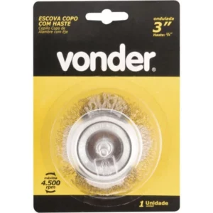 Escova Copo C/haste 3'' 1/4 Vonder.