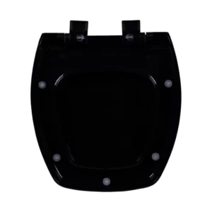 Assento Sanitário Preto 02 com Fechamento Suave Thema Astra - Imagem 4