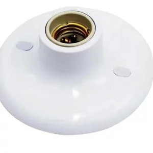 Plafon Plastico C/bico de Porcelana Branco