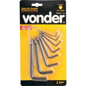 Jogo de Chaves Allen, 2 Mm a 10 Mm, Vonder, Vder