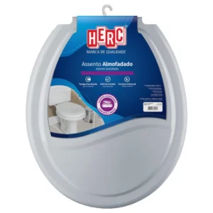 Tampa de Vaso/assento Sanitário Cinza Escuro Almofadado 2387 Herc