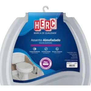Tampa de Vaso/assento Sanitário Cinza Escuro Almofadado 2387 Herc - Imagem 6