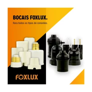 Foxlux Bocal Pendente com Rabicho Plástico Preto - Imagem 3