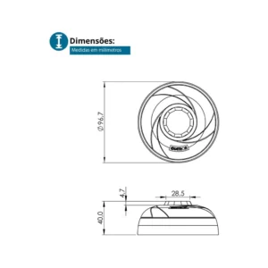 Sensor de Presença Teto 360°, Bivolt, Sobrepor e Embutir, Exatron, Branco - Imagem 3
