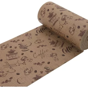 Rolo Tapete Antiderrapante Tropical 43cm X 15m Café Expresso