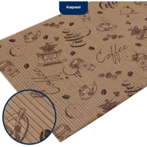 Rolo Tapete Antiderrapante Tropical 43cm X 15m Café Expresso - Imagem 3