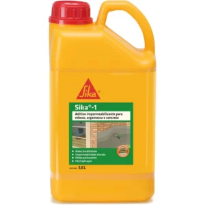 Sika- Aditivo Impermeabilizante - Sika 1 Amarelo - Argamassa e Concreto Não Armado - Uso Fácil - 3,6l