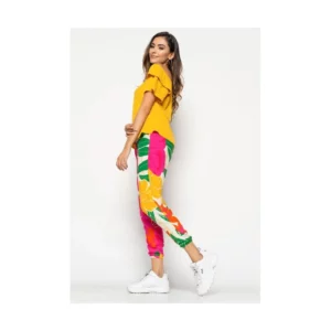 Blusa Ombro a Ombro Canelada Mostarda Salvatore Fashion Tamanho P - Imagem 4