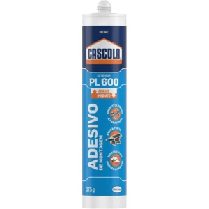 Monta & Fixa Pl 600 Exterior Cascola, Adesivo de Montagem Aderência Pesada, Cola de Madeira Multifuncional, Cola Permanente Versatilidade, 1x375g