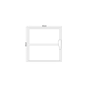 Janela Basculante de Alumínio 2 Seções Mgm Soft 40x40cm Branco Janela Basculante de Alumínio 2 Seções Soft 40x40cm Branco Mgm - Imagem 5