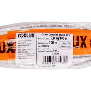 Cabo Coaxial Rg 59 67% 100mts - Imagem 3