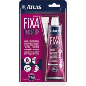 Bisnaga de Selante Fixa Forte, 76 Gramas, Cor Branca, Atlas. - Imagem 3