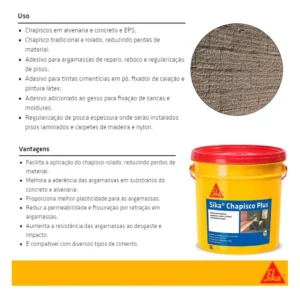 Sika Chapisco Plus Branco 18kg - Imagem 4