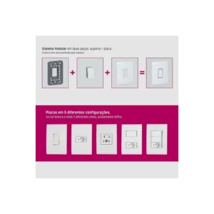 Conjunto Interruptor Simples 10a Liz Tramontina 57170201 - Imagem 4