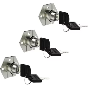 Kit 3 Pçs Fechadura para Gaveta de Escritório com Chave 22mm Soprano