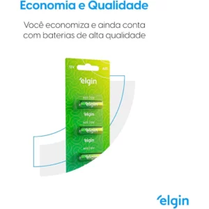 Bateria Alcalina A23 Cartela com 5 Unidades Elgin 12v Pilha - Imagem 3